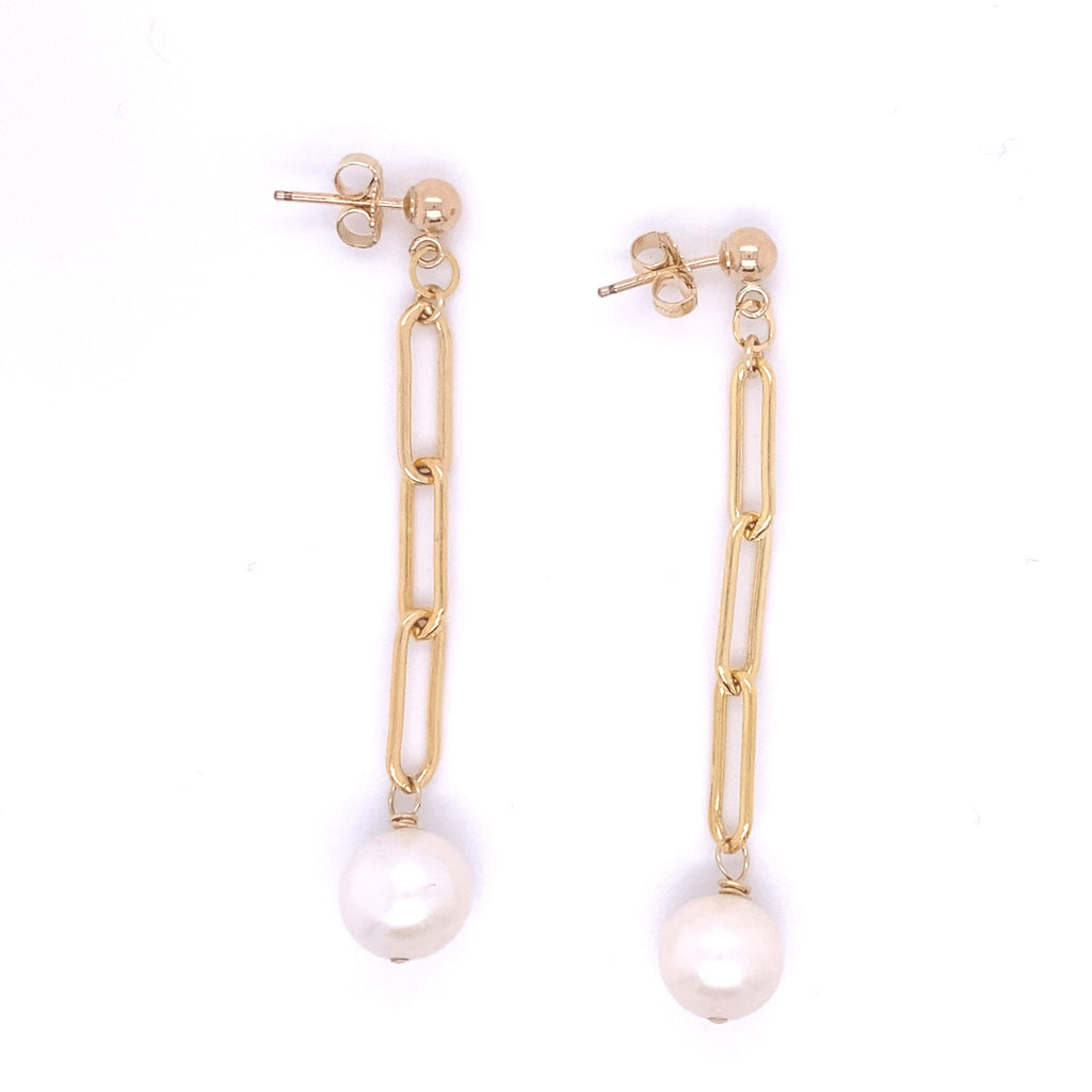 paperclip/pearl earring - Karla Pattur